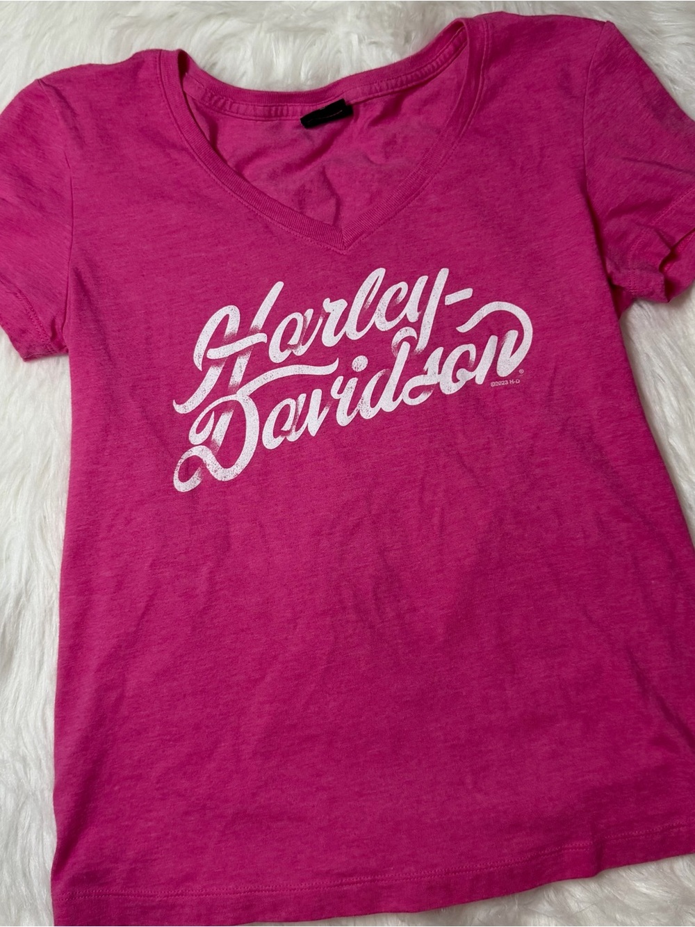 Harley Davidson Hot Pink Red Rock Las Vegas Tee